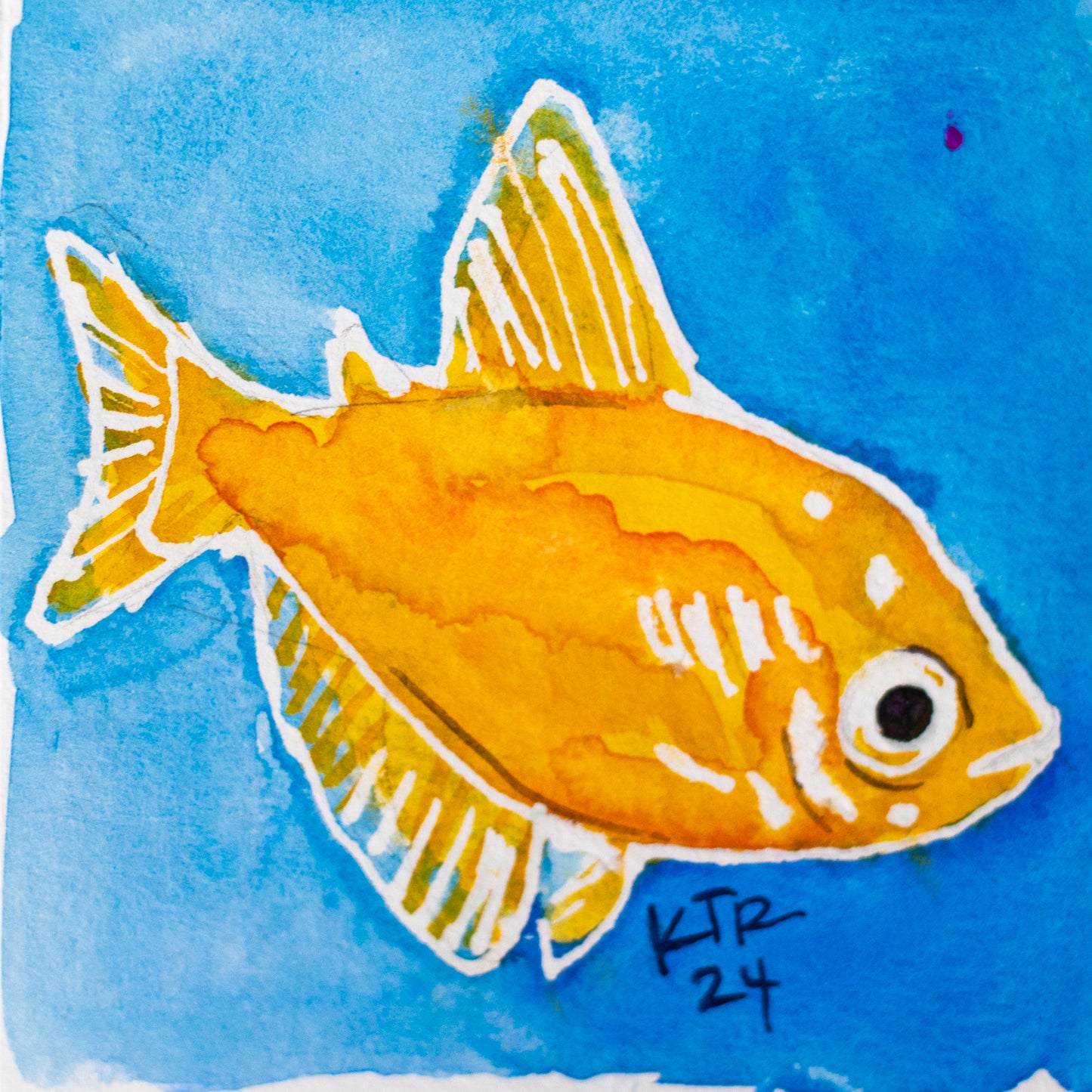 Portable Pet Portrait 4x4inches on Fine Art Cold Pressed Paper