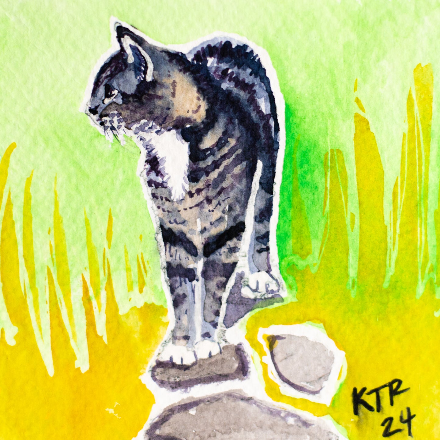 Portable Pet Portrait 4x4inches on Fine Art Cold Pressed Paper
