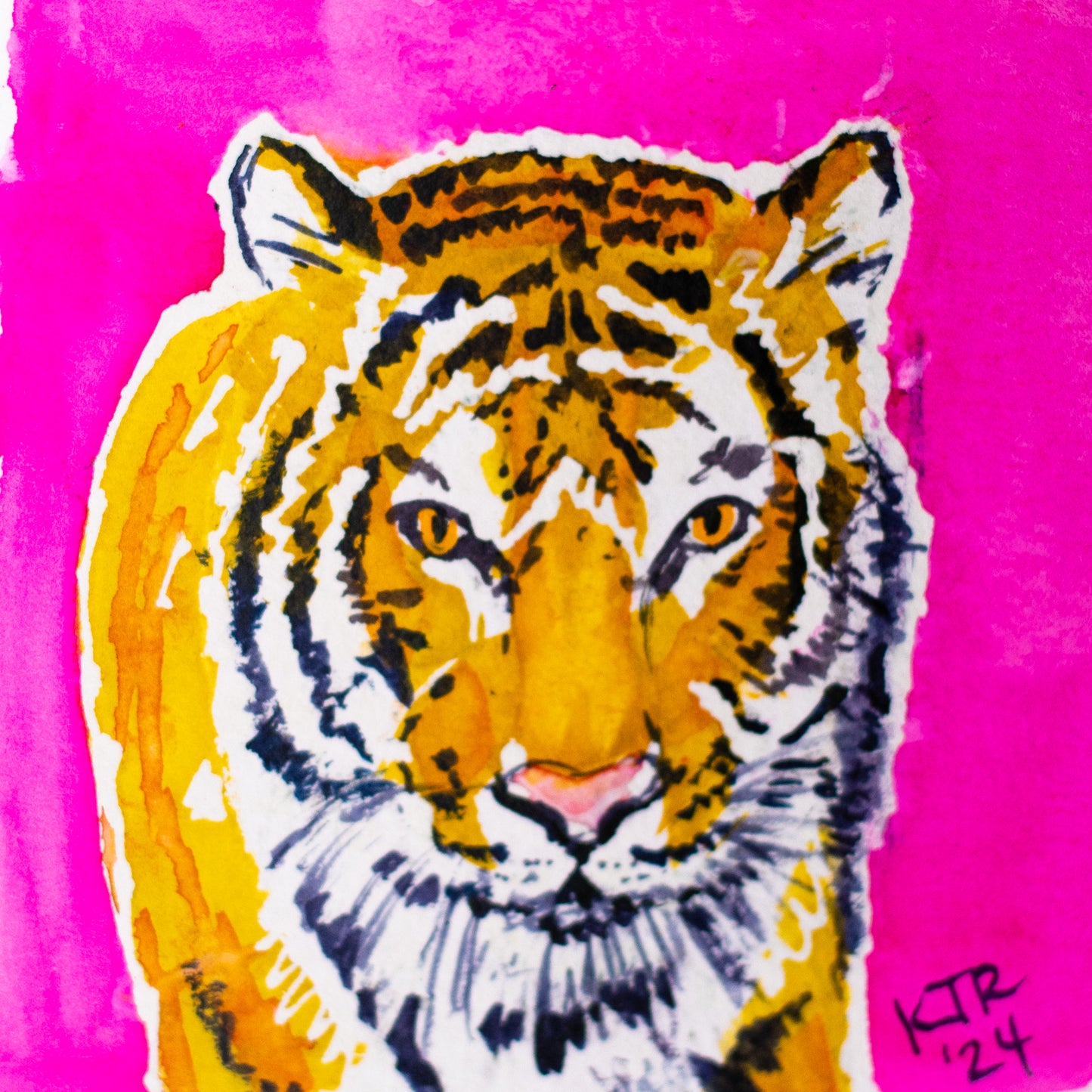Portable Pet Portrait 4x4inches on Fine Art Cold Pressed Paper